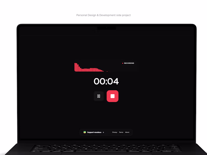 Cover image for Redesign+Dev of Vocaroo Web App