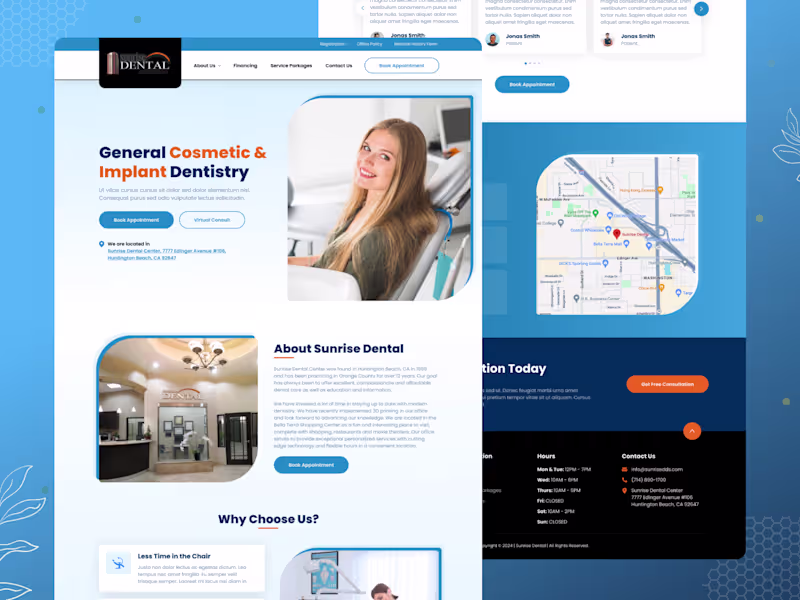Cover image for Dental Clinic Website Design
