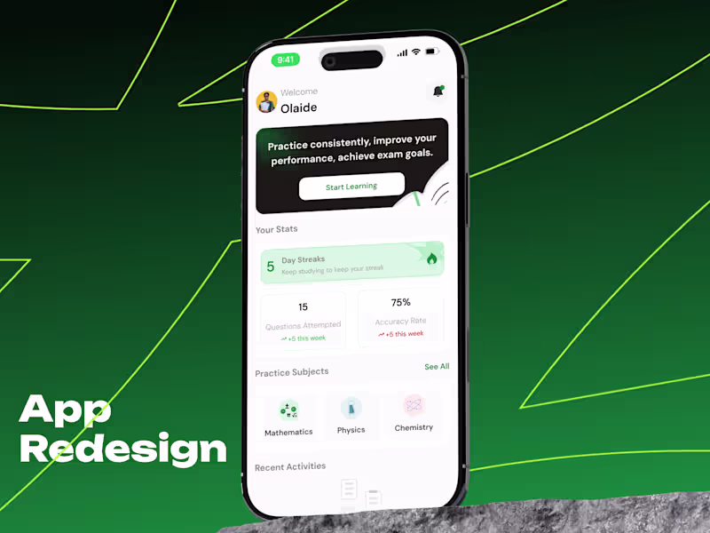 Cover image for Naija Exam Mobile Application Redesign
