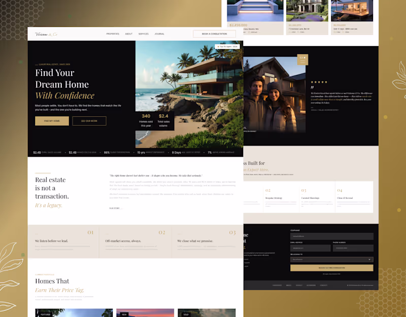Cover image for Luxury Real Estate Website Design