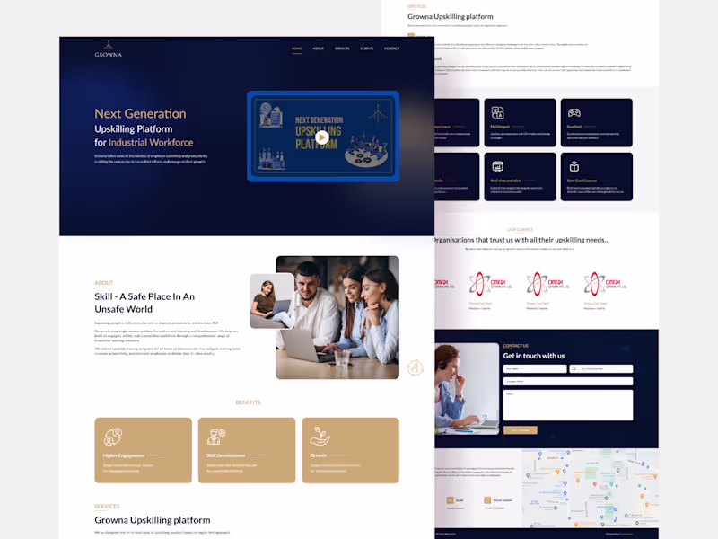 Cover image for Upskilling Platform - Website UI UX Design