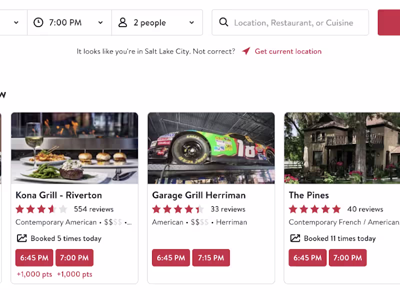 Cover image for Frontend Development for OpenTable's Web Platform