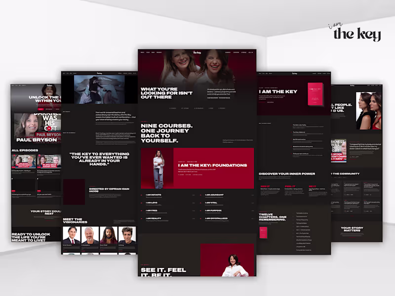 Cover image for Custom Design and Development  Kajabi build for I Am The Key