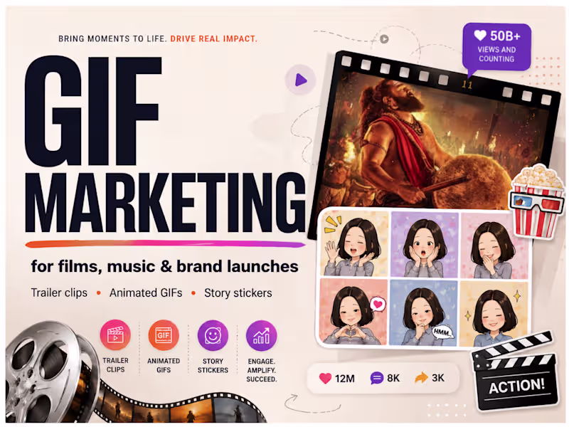 Cover image for GIF Marketing for Creators, Films, Music & Brand Launches