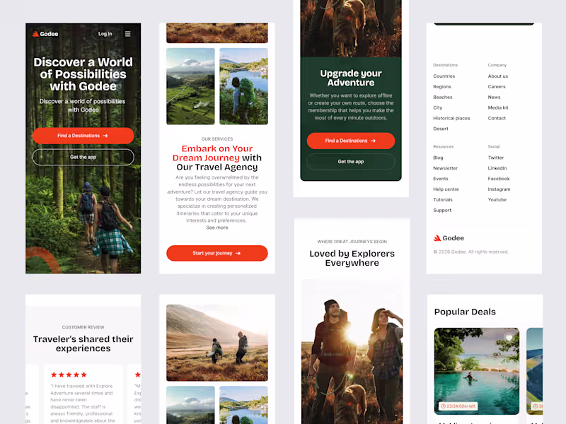 Cover image for Travel Agency Website Design Godlee