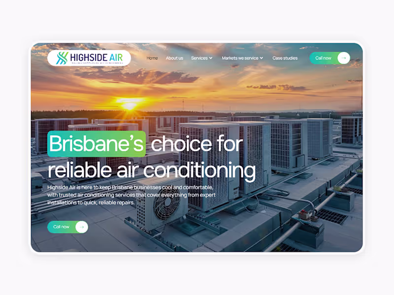 Cover image for Webflow Website For Highside Air-Commercial