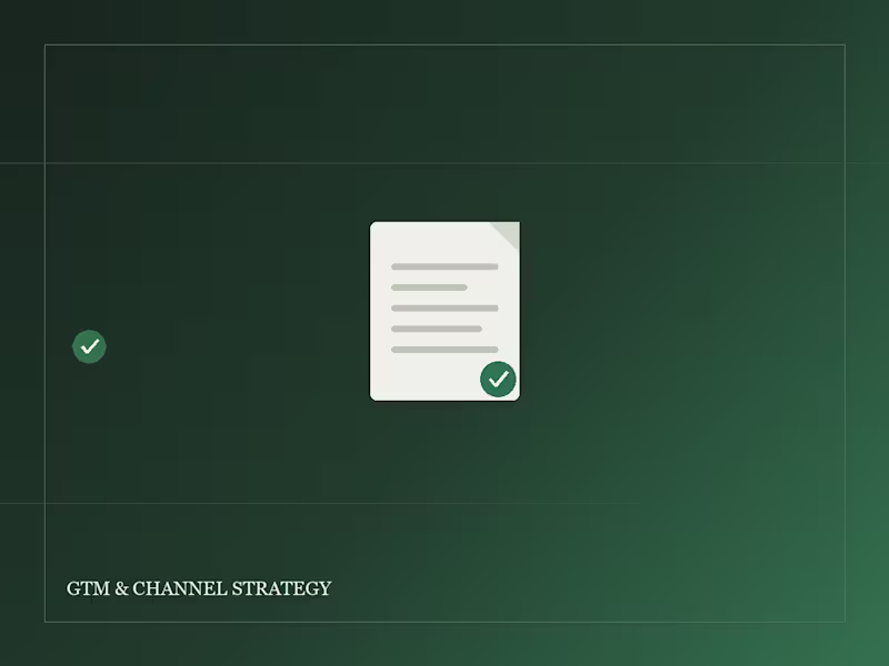 Cover image for GTM & Channel Strategy for India/APAC Entry