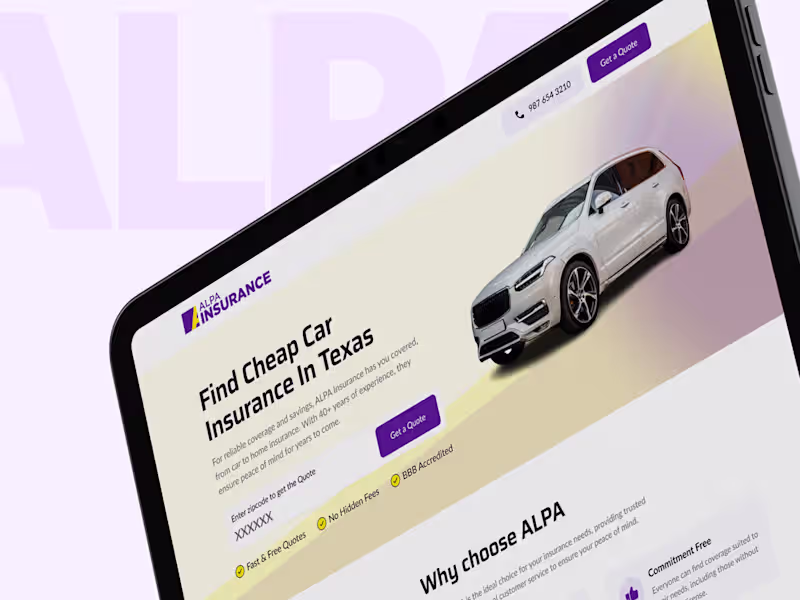 Cover image for Designing a High-Converting Landing Page for ALPA Insurance