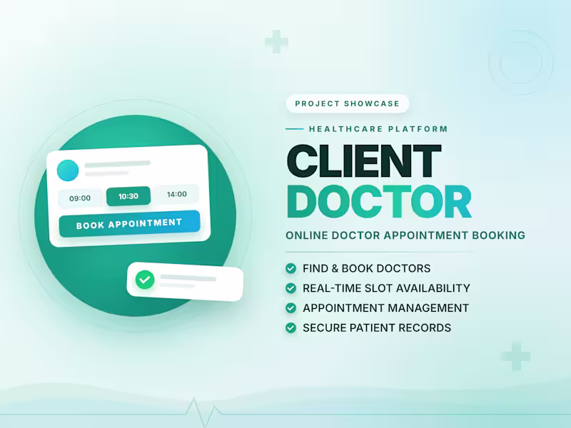 Cover image for A healthcare booking platform connecting