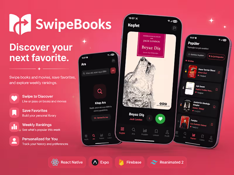 Cover image for SwipeBooks – Mobile Book Discovery App