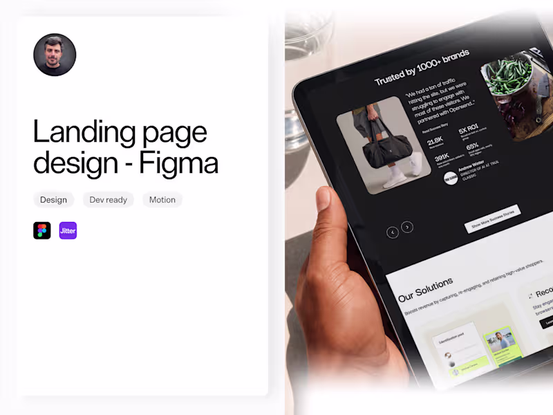 Cover image for Landing Page Design — Developer-Ready Figma