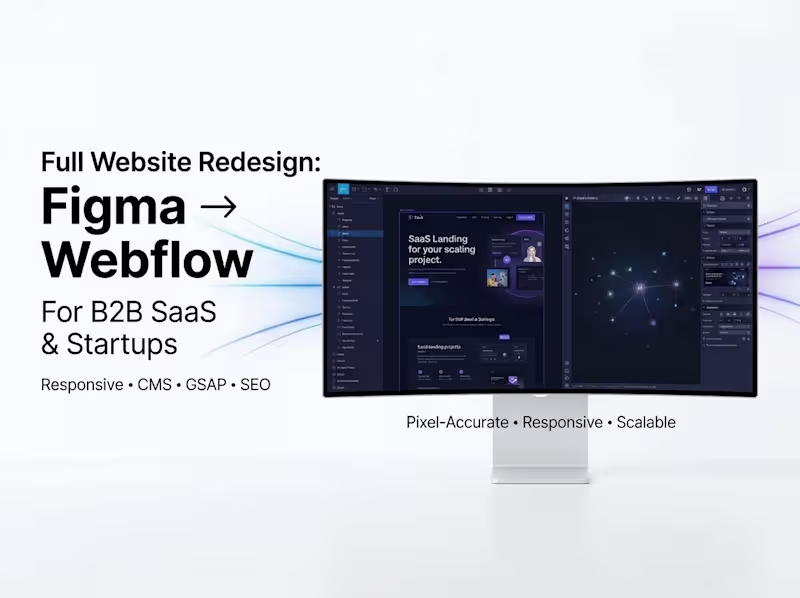 Cover image for Full Website Redesign: Figma + Webflow