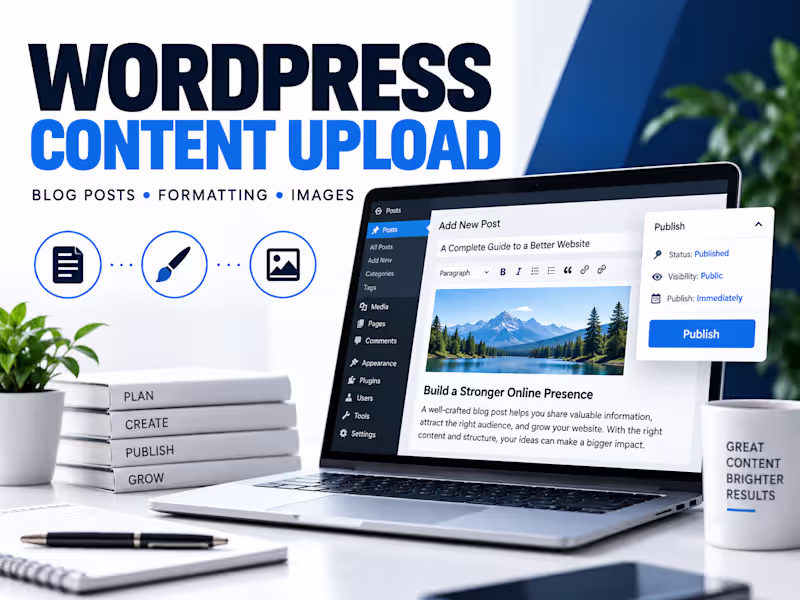 Cover image for I will upload and format WordPress blog posts