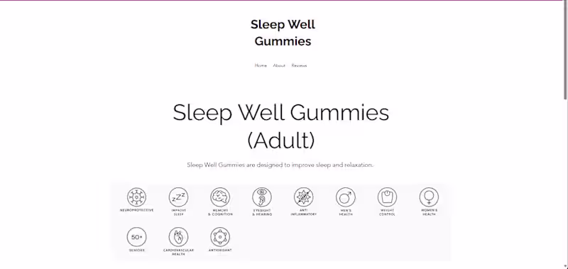 Cover image for Sleep Well Gummies