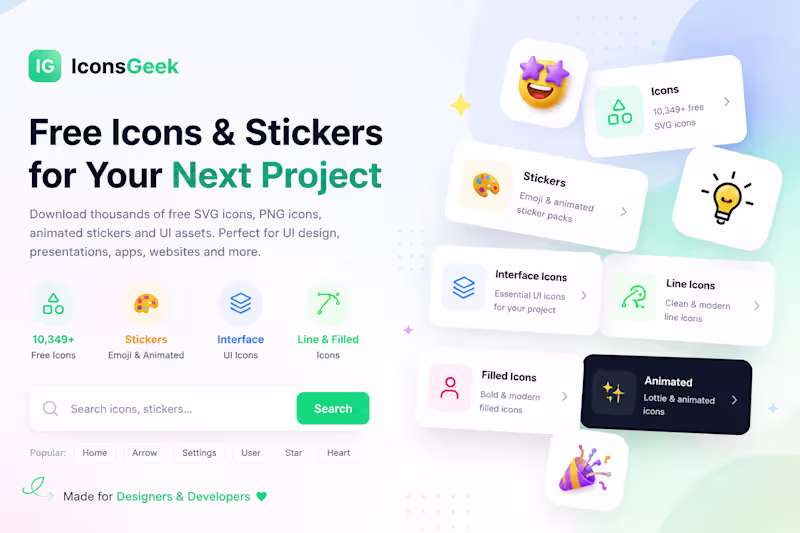 Cover image for Built IconsGeek, an AI-powered platform