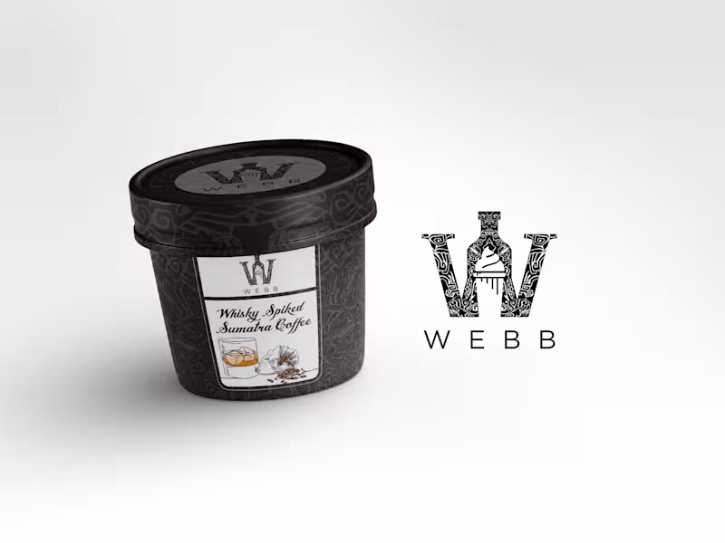 Cover image for WEBB brand, packaging and Ui designs
