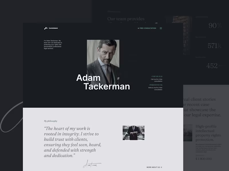 Cover image for Tacker — Website Design for Legal & Consulting Services