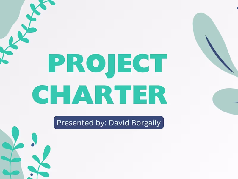 Cover image for Project Charter Plant Pals