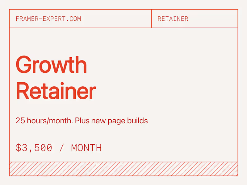 Cover image for Framer Growth Retainer