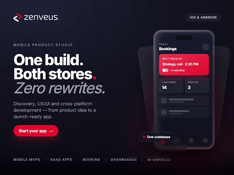Cover image for Cross-Platform Mobile App Design & Development