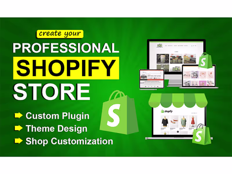 Cover image for I will set up Shopify store, Shopify store website online store
