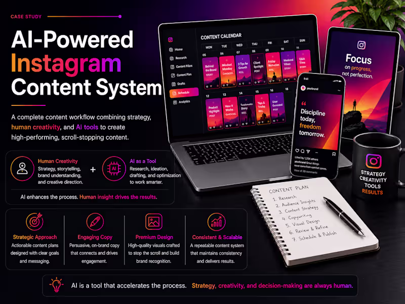 Cover image for Designed a complete Instagram content