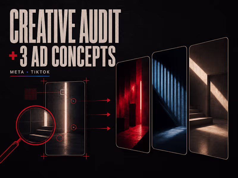 Cover image for Paid Social Creative Audit + 3 New Ad Concepts