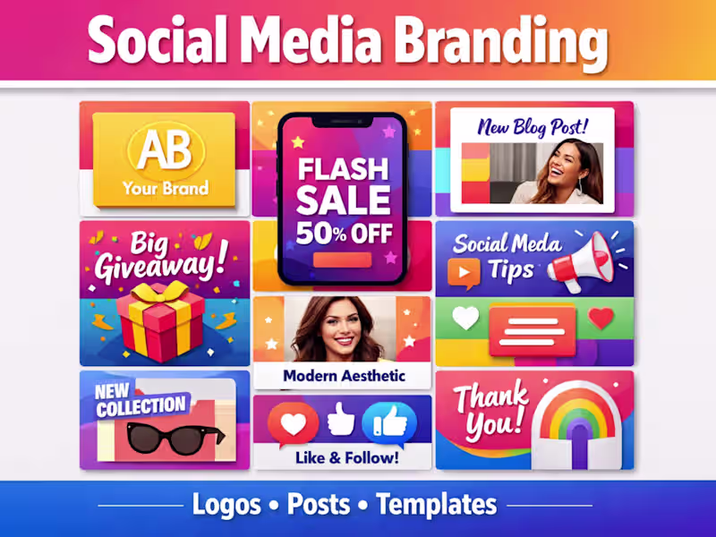 Cover image for Social Media Branding Package (Logo + Post Templates + Stories)