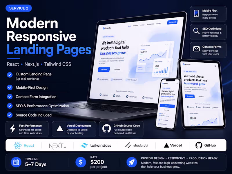 Cover image for Landing Page / Website Build