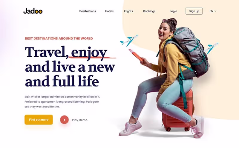 Cover image for Jadoo | Travel Website Design
