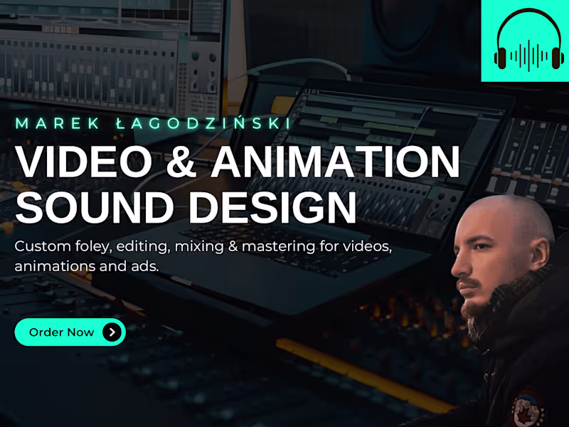 Cover image for Sound design, foley and mixing, and mastering for your video