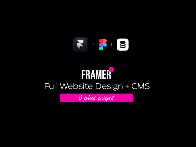 Cover image for Framer Full Website Design (6+ Pages)
