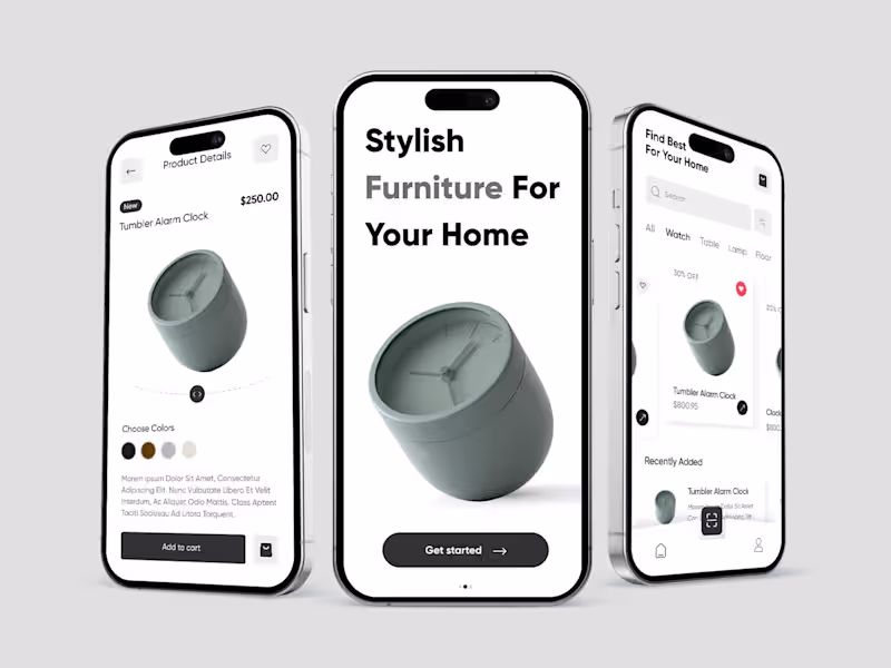 Cover image for Furniture e-commerce app - Mobile  app