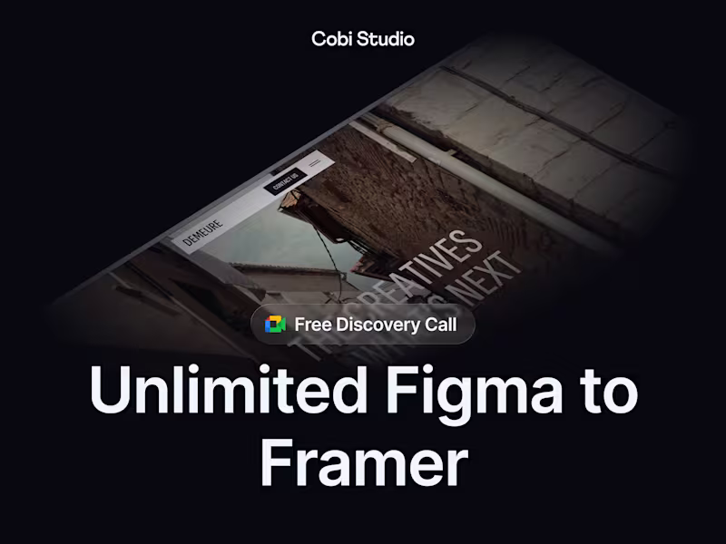 Cover image for Unlimited Figma to Framer Development