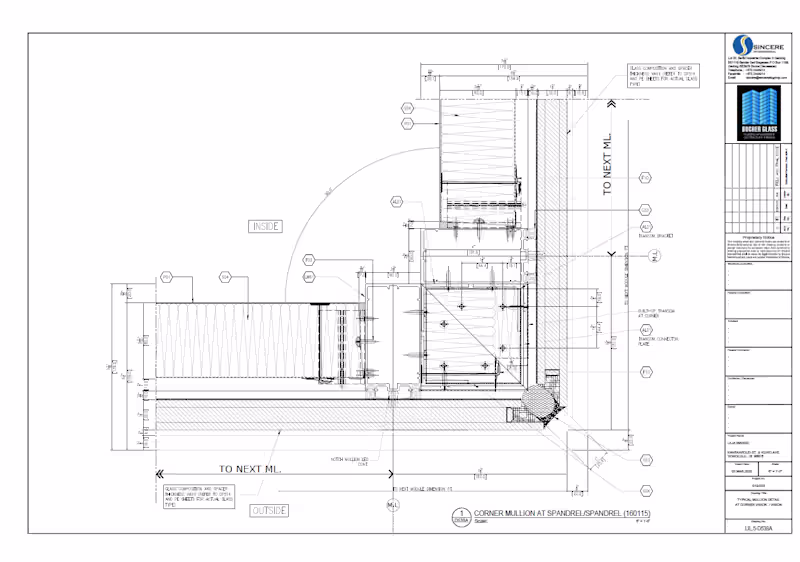 Cover image for Project in Hawaii, USA. Shop drawing of glazing components o...