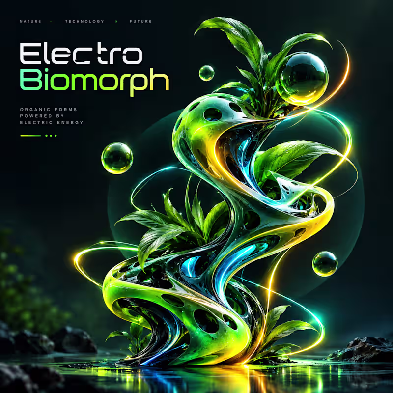 Cover image for Electro Biomorph – Futuristic Organic Technology and Neon Biomec