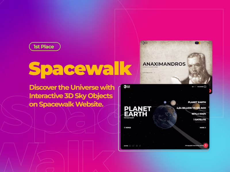 Cover image for Spacewalk Website Design - 1st Place Winner for Astronomy Edu