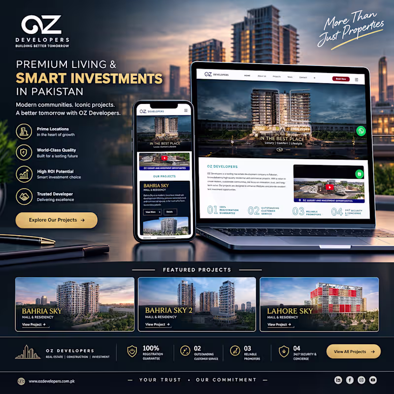Cover image for Oz Developers — Professional Business Website