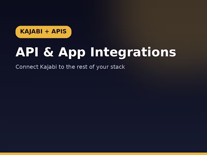 Cover image for Kajabi API & App Integrations