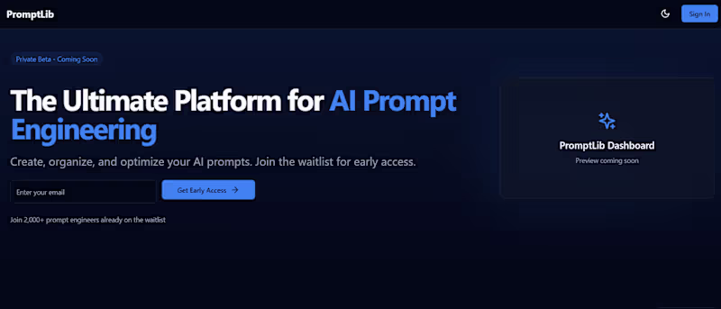 Cover image for PromptLib: AI Prompt Library for Teams