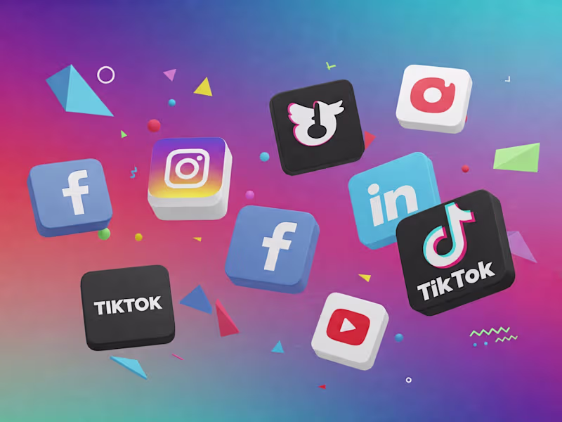 Cover image for Social media management for 3 platforms