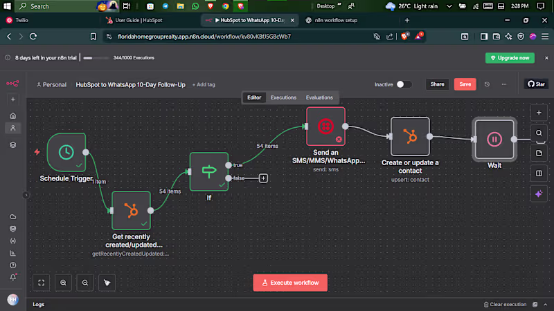 Cover image for N8N integration with Hubspot and