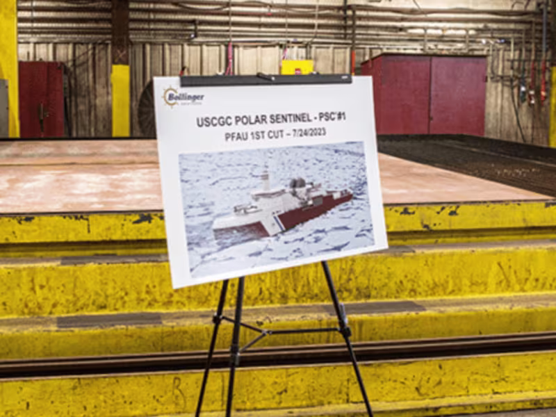 Cover image for Prototype work begins on the Coast Guard’s newest heavy polar i…