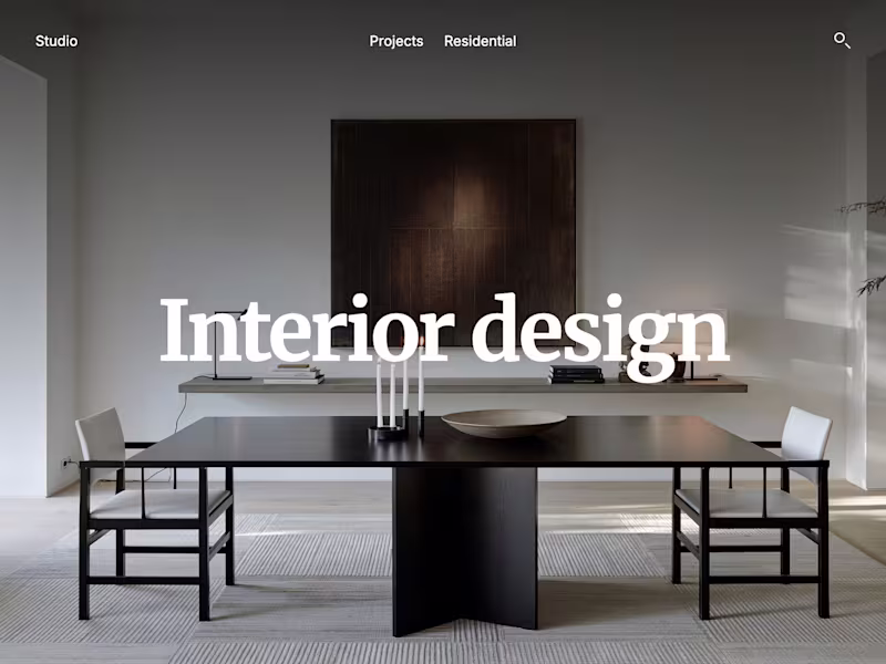 Cover image for Interior design websites, 3 designs