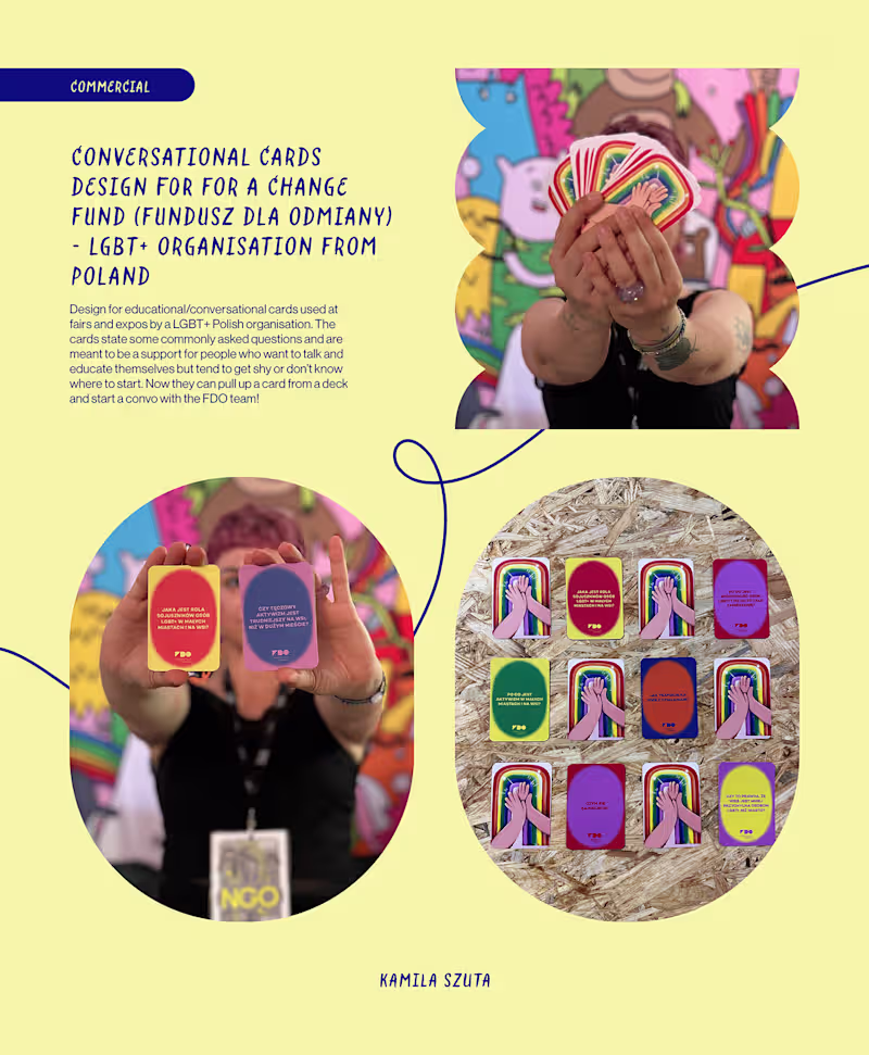 Cover image for CONVERSATIONAL CARDS DESIGN – FOR A CHANGE FUND :: Behance