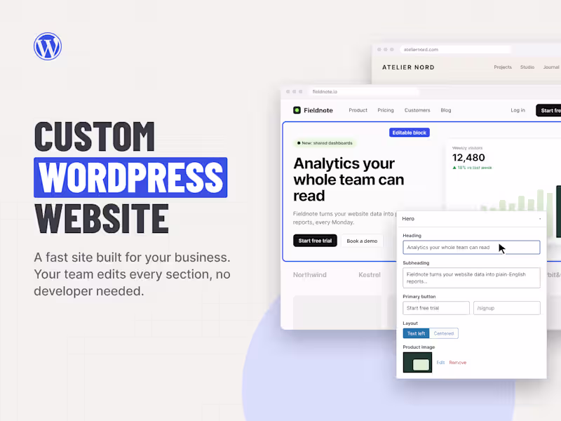 Cover image for Custom WordPress Website from Your Design