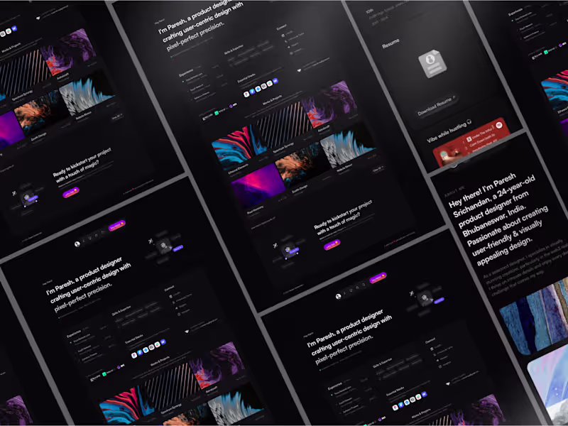Cover image for Portfolio Website (Figma+Framer)