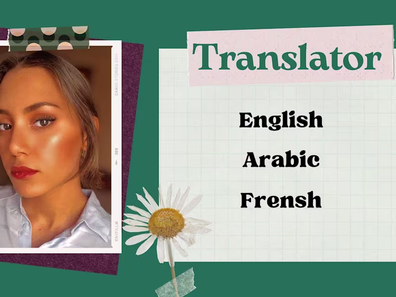 Cover image for Translation services ( English / Frensh / Arabic)