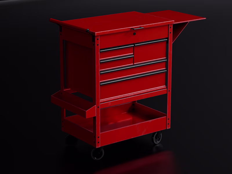 Cover image for Rolling Metal Service Cart -