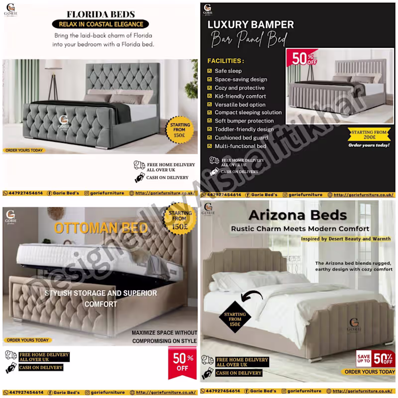 Cover image for Social media posts for a UK Client furniture business